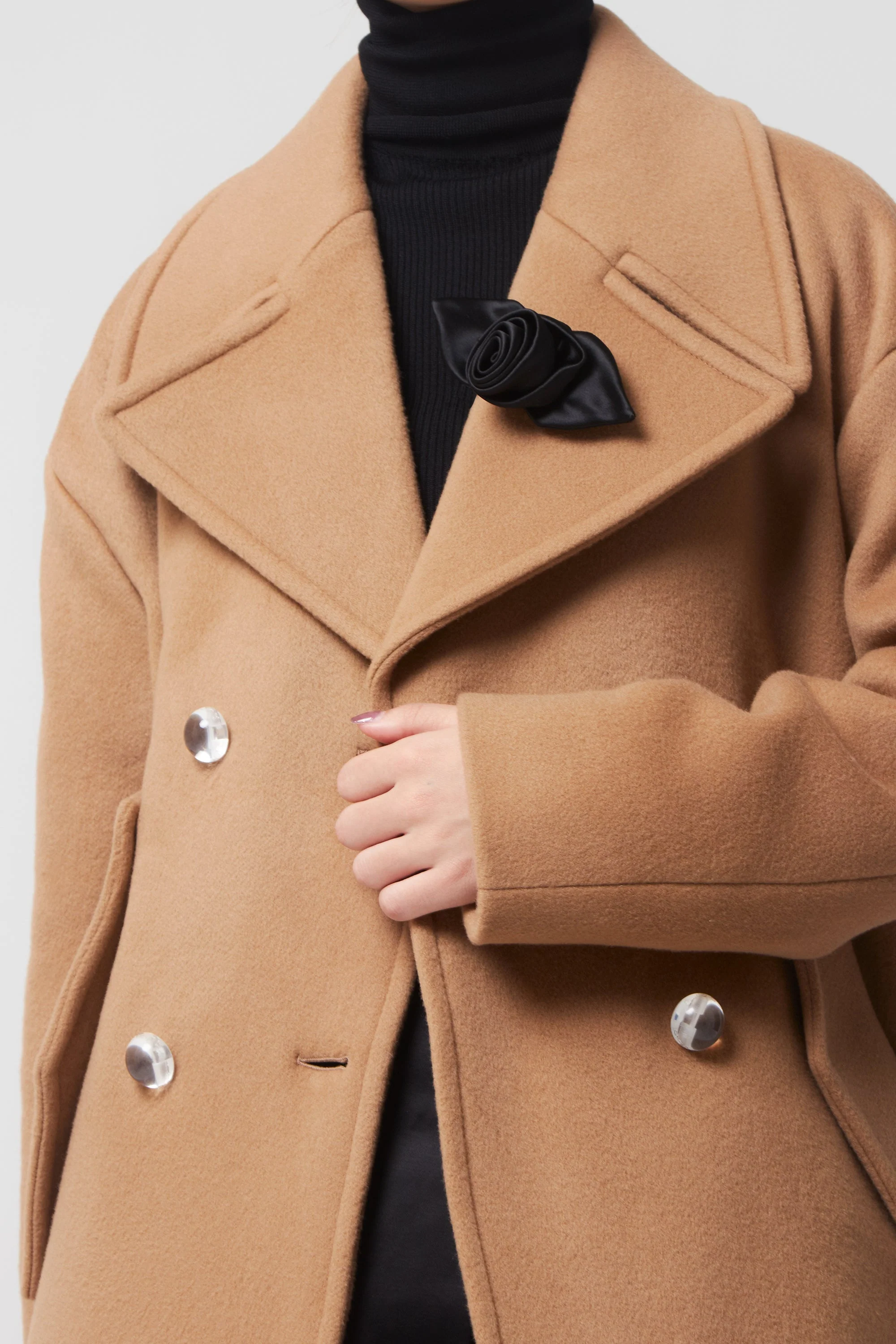 Rochas Peacoat - Dark Beige - Image 3