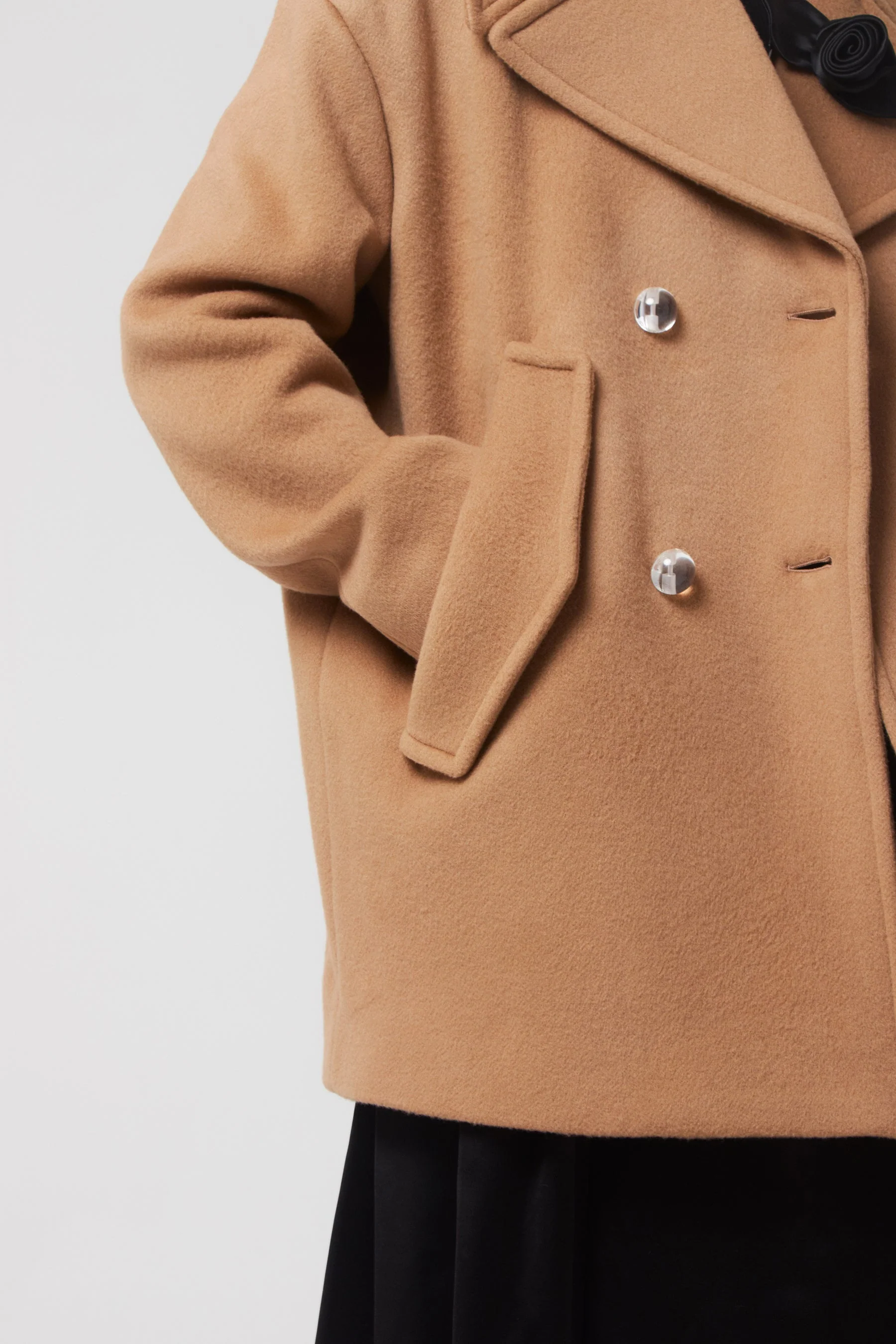 Rochas Peacoat - Dark Beige - Image 5