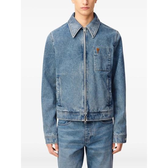 AMI HJK835DE0046480 Jacket - Blue - Image 3