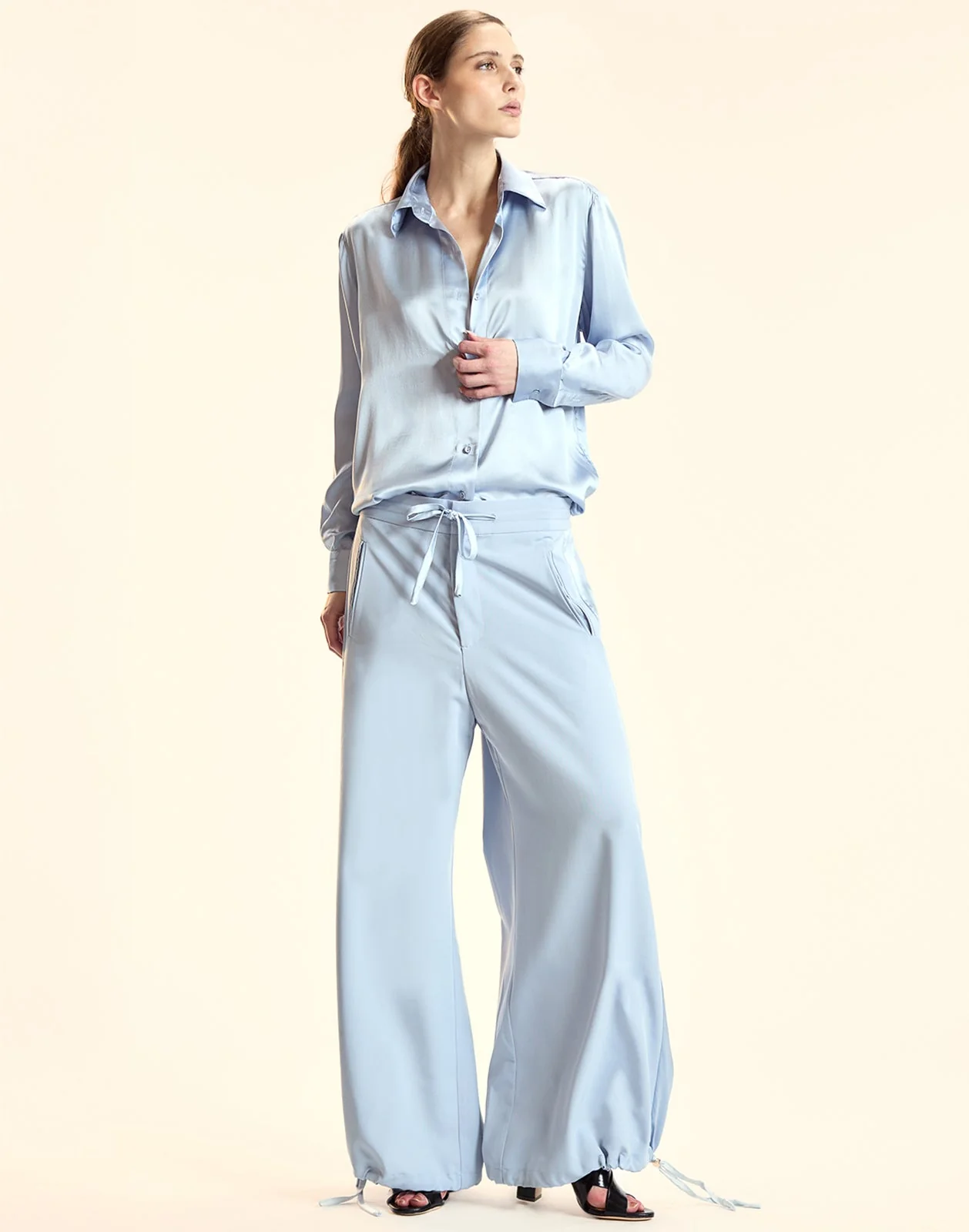 Cynthia Rowley Collectible Silk Shirt - Blue - Image 2
