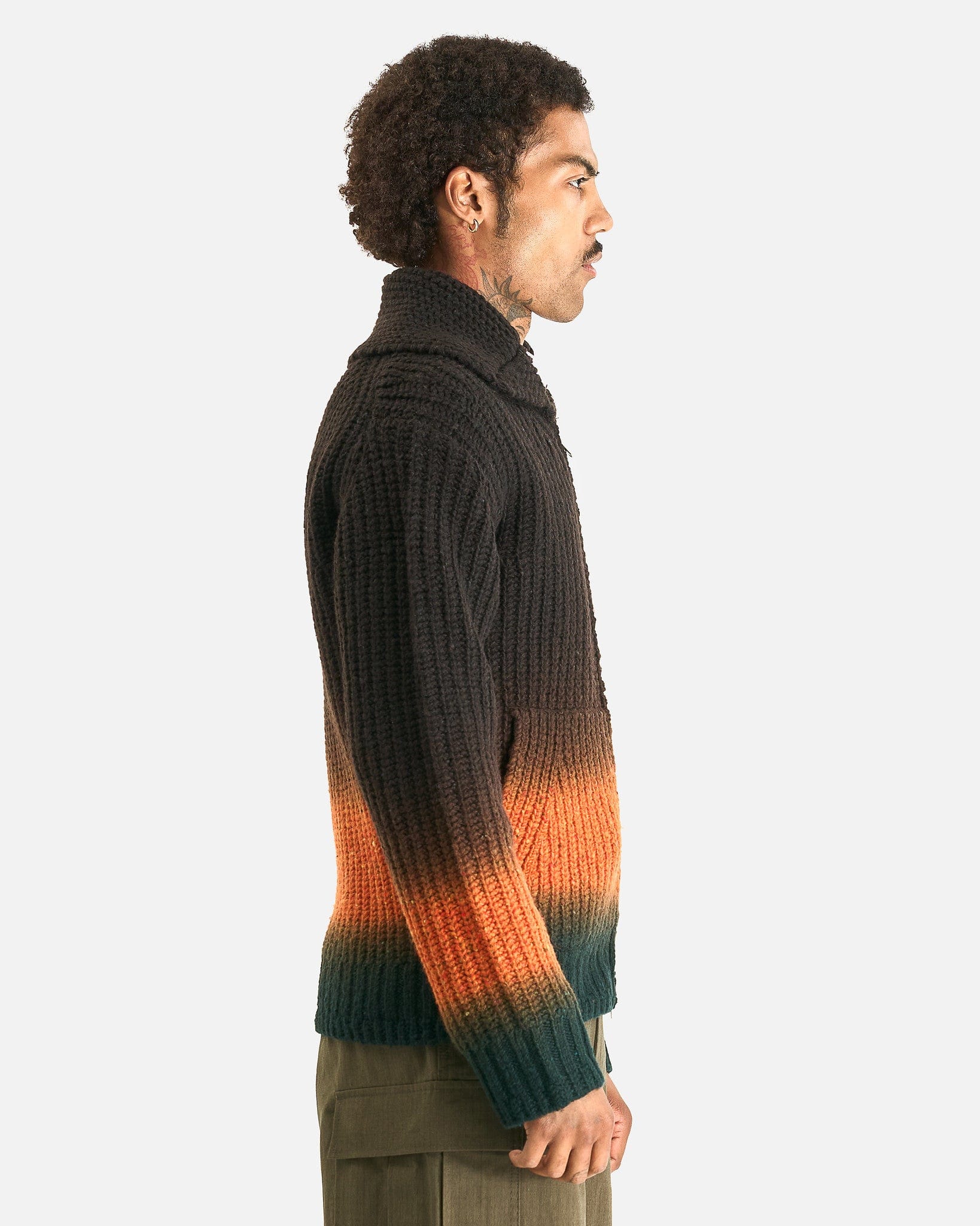sacai Garment Dye Wool Knit Cardigan - Image 2