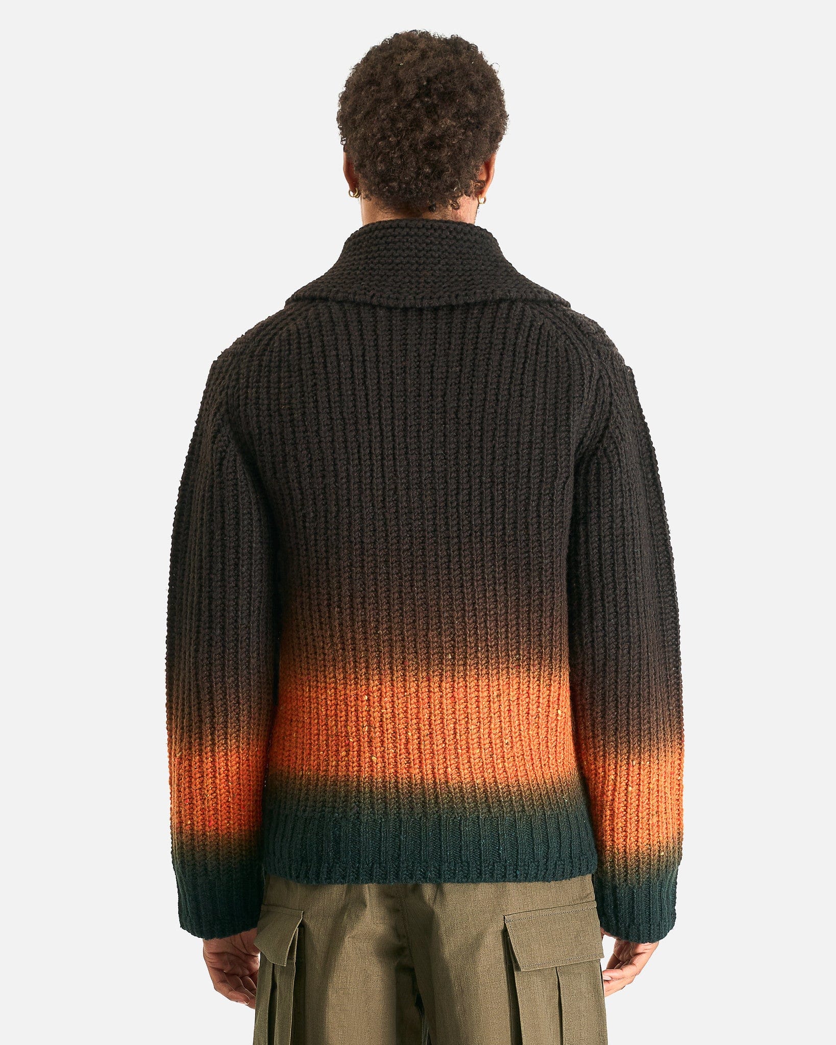 sacai Garment Dye Wool Knit Cardigan - Image 3