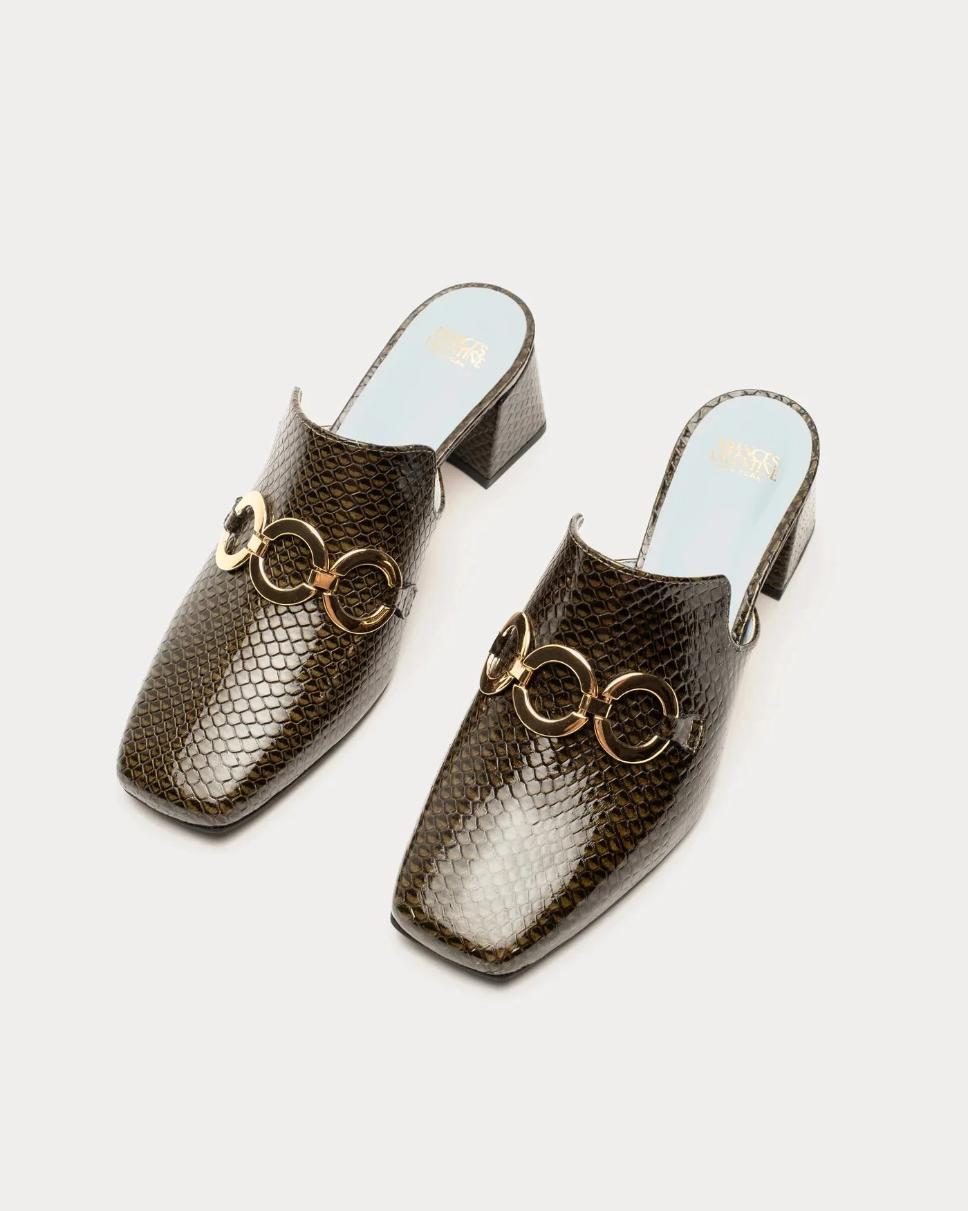Frances Valentine Natty Mule - Olive - Image 3