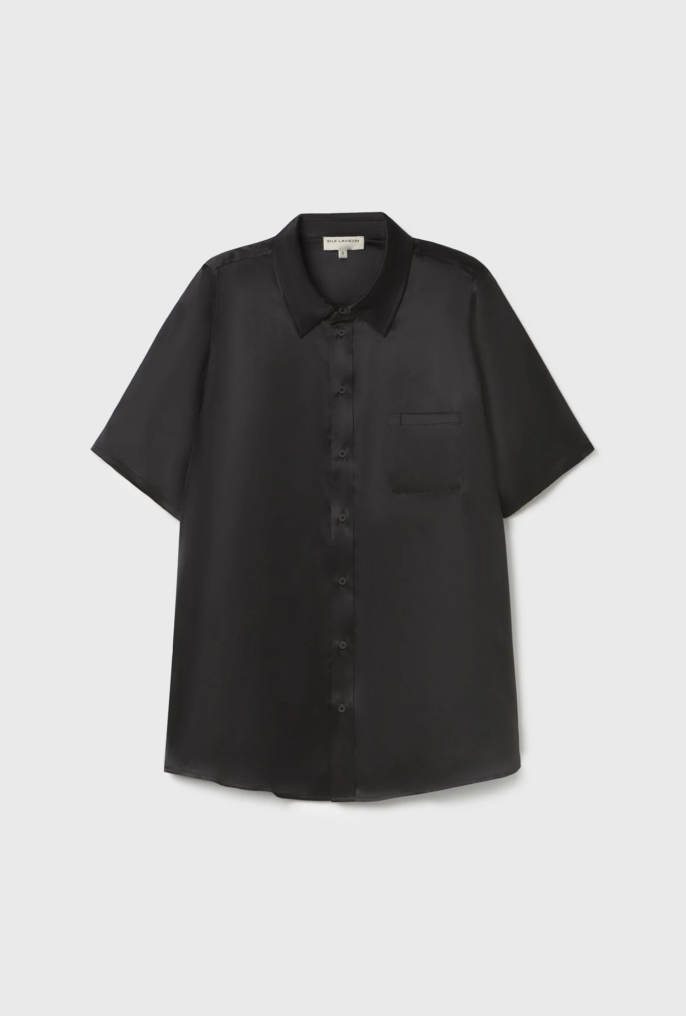 Silk Laundry Short Sleeve Boyfriend Shirt - Year Of The Horse - Image 2