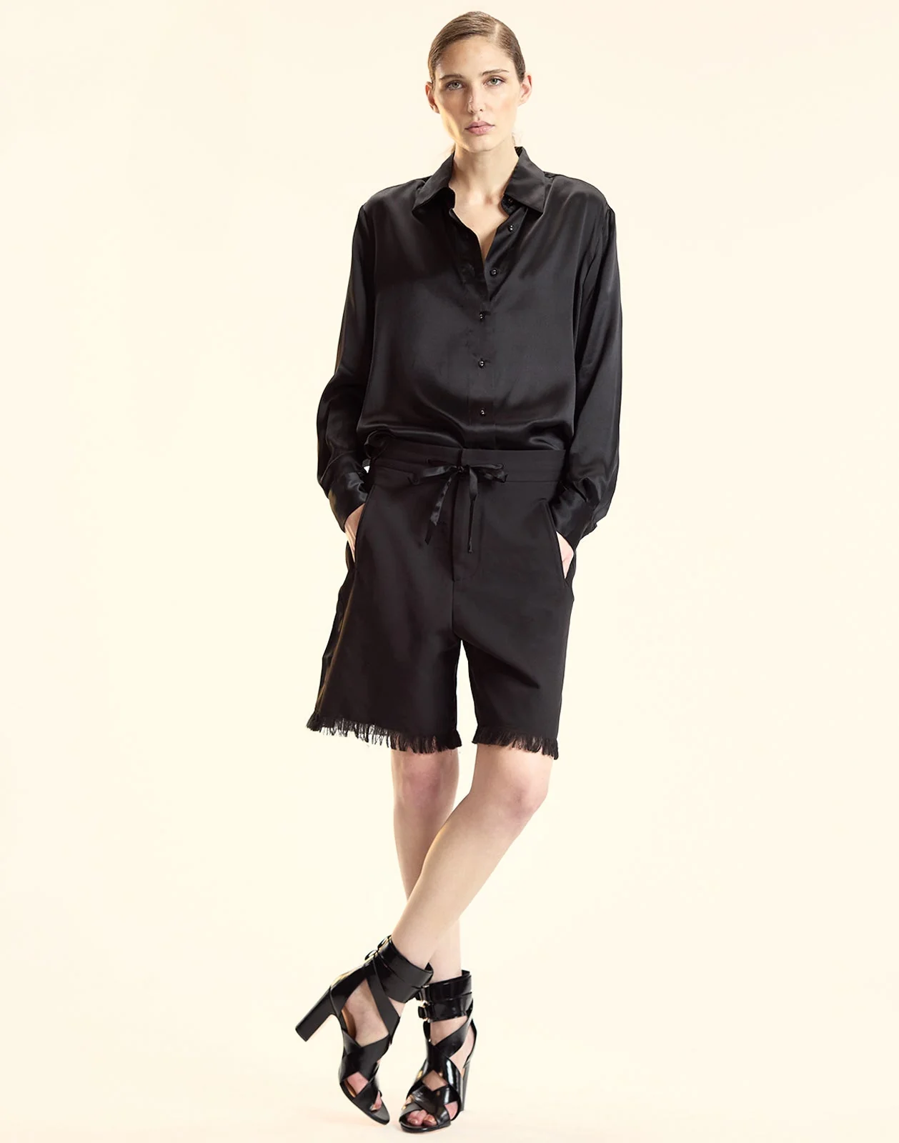 Cynthia Rowley Collectible Silk Shirt - Black - Image 2