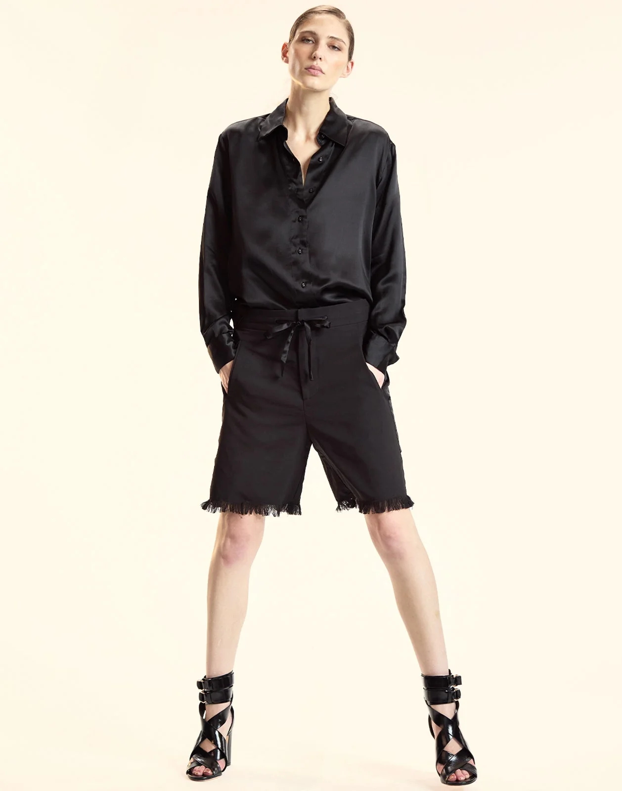 Cynthia Rowley Collectible Silk Shirt - Black - Image 3