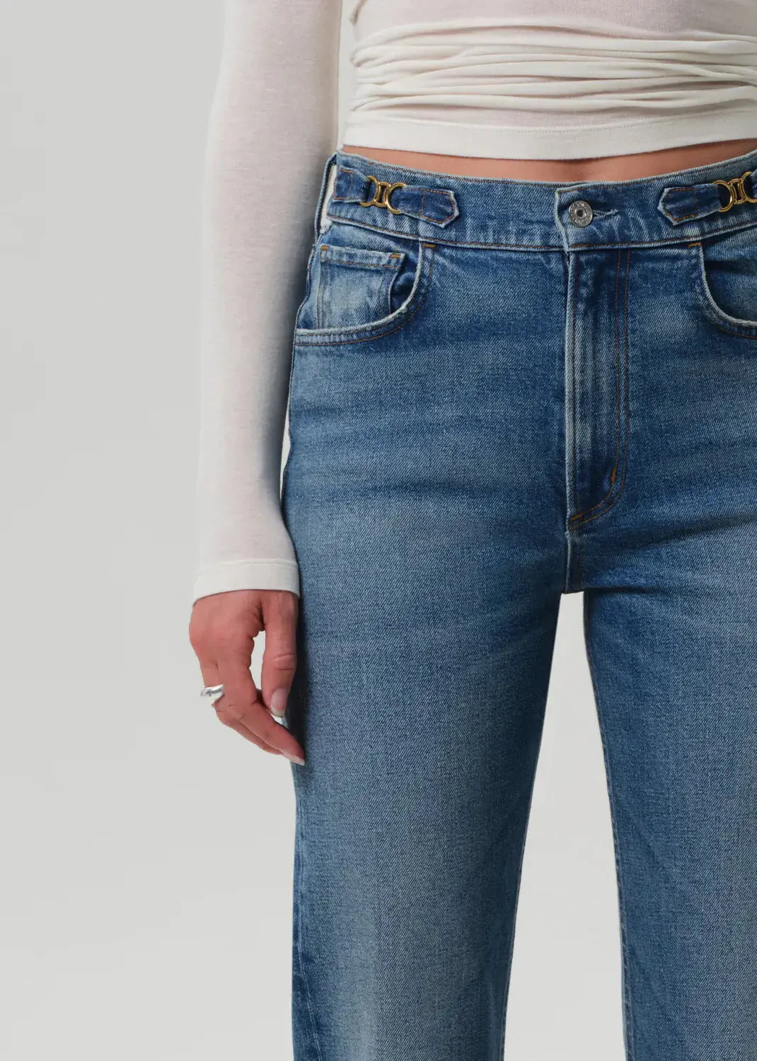 Citizens of Humanity Blaine High Rise Straight With Horsebit Jeans - Image 6