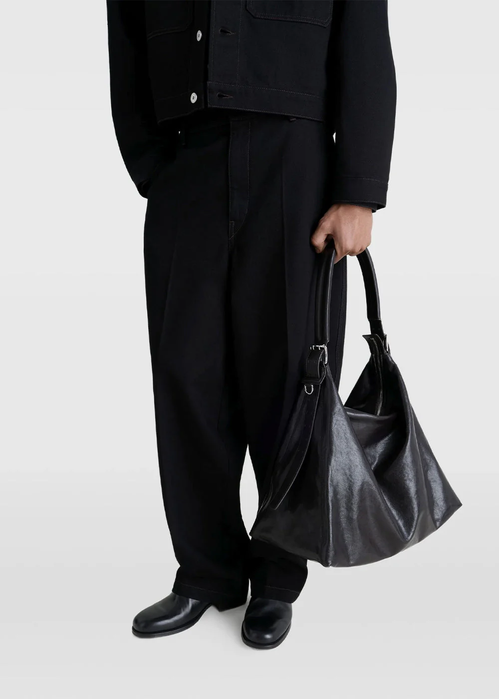 Lemaire Belted Hobo Bag - Dark Chocolate - Image 3