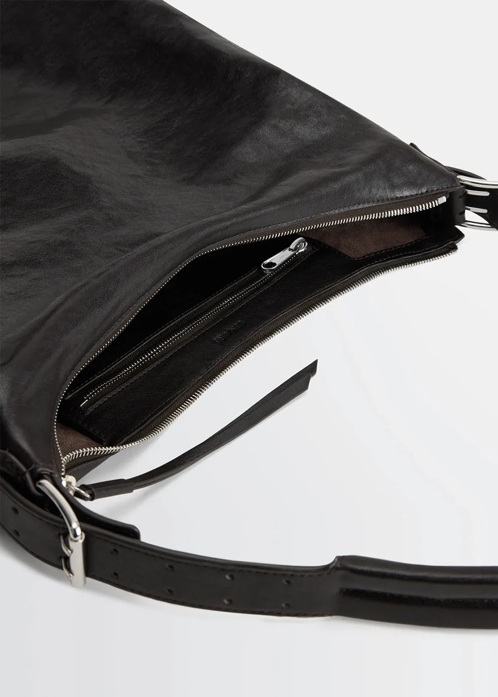Lemaire Belted Hobo Bag - Dark Chocolate - Image 5
