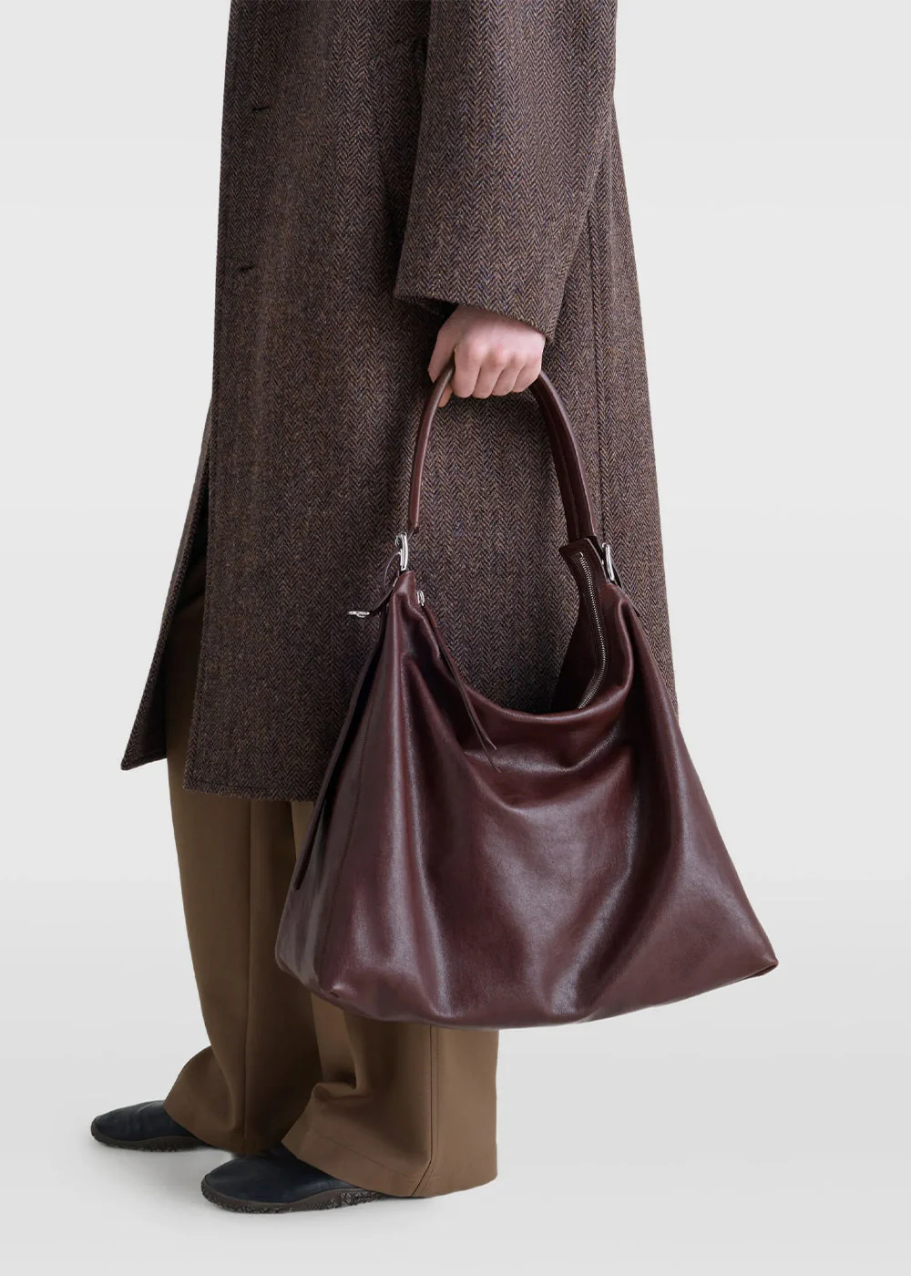 Lemaire Belted Hobo Bag - Espresso - Image 4