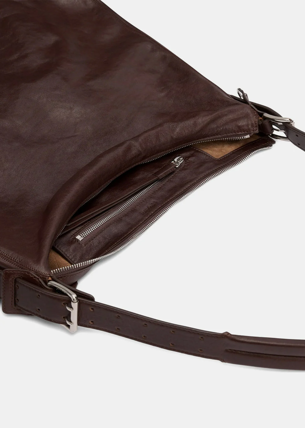 Lemaire Belted Hobo Bag - Espresso - Image 5