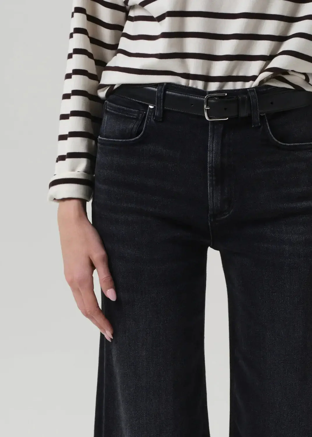 Citizens of Humanity Lyra Wide Leg Crop Raw Hem Jeans - Image 4