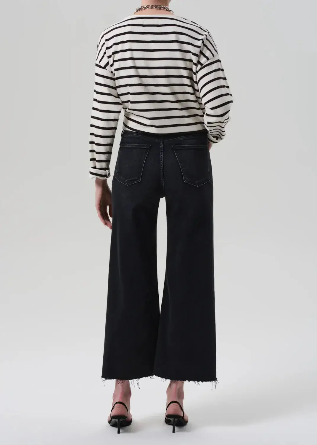 Citizens of Humanity Lyra Wide Leg Crop Raw Hem Jeans - Image 5
