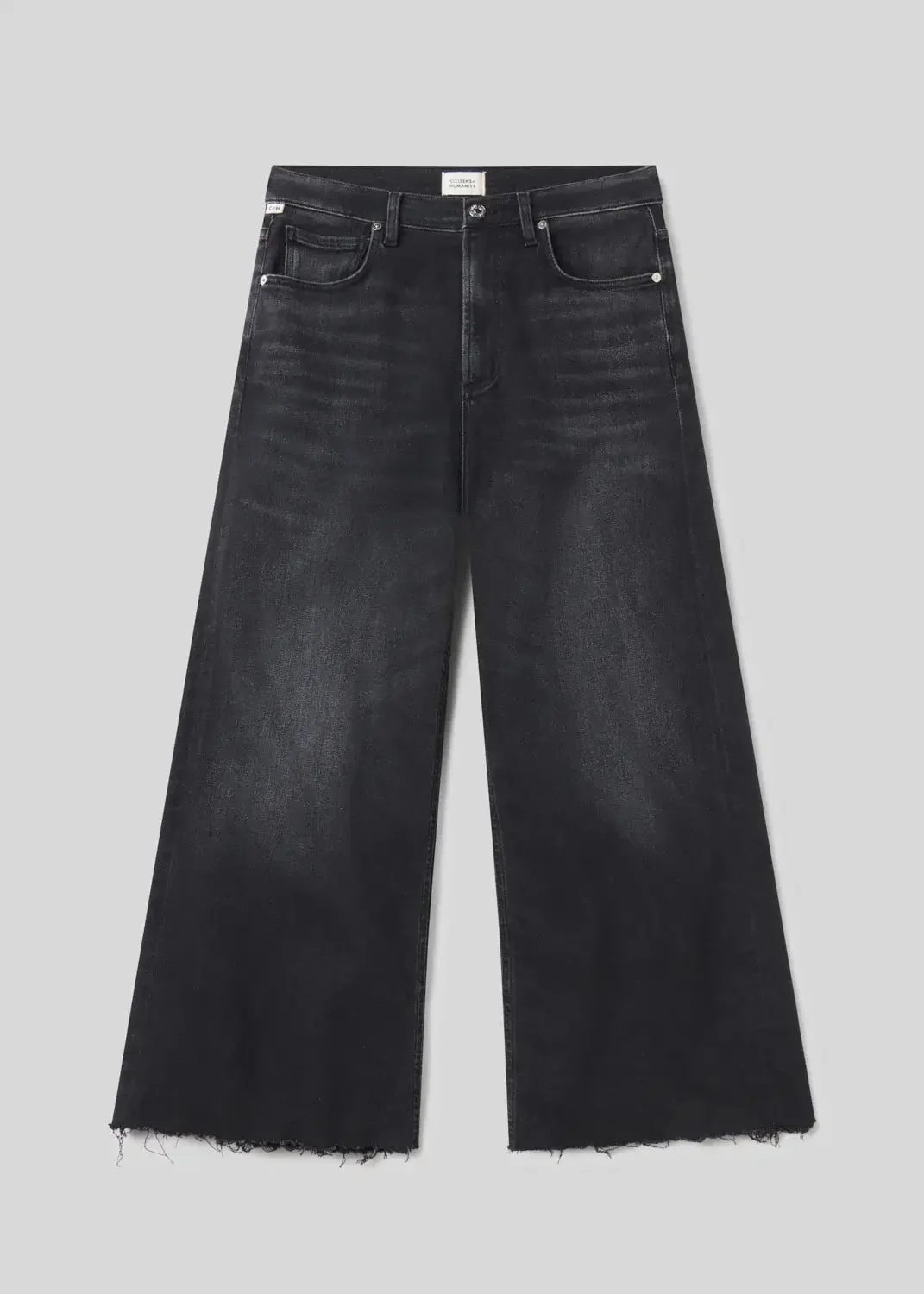 Citizens of Humanity Lyra Wide Leg Crop Raw Hem Jeans - Image 6