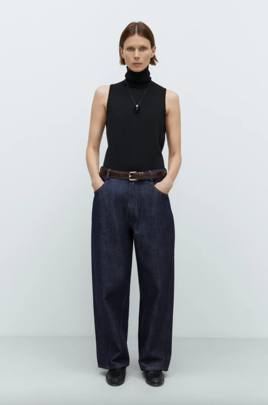 Cordera Denim Straight Pants - Indigo - Image 2