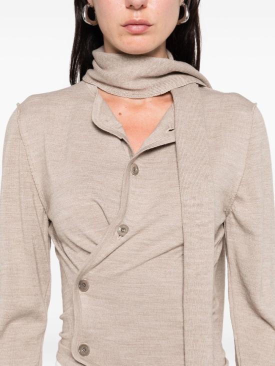 Lemaire Cardigan - Light Taupe - Image 4