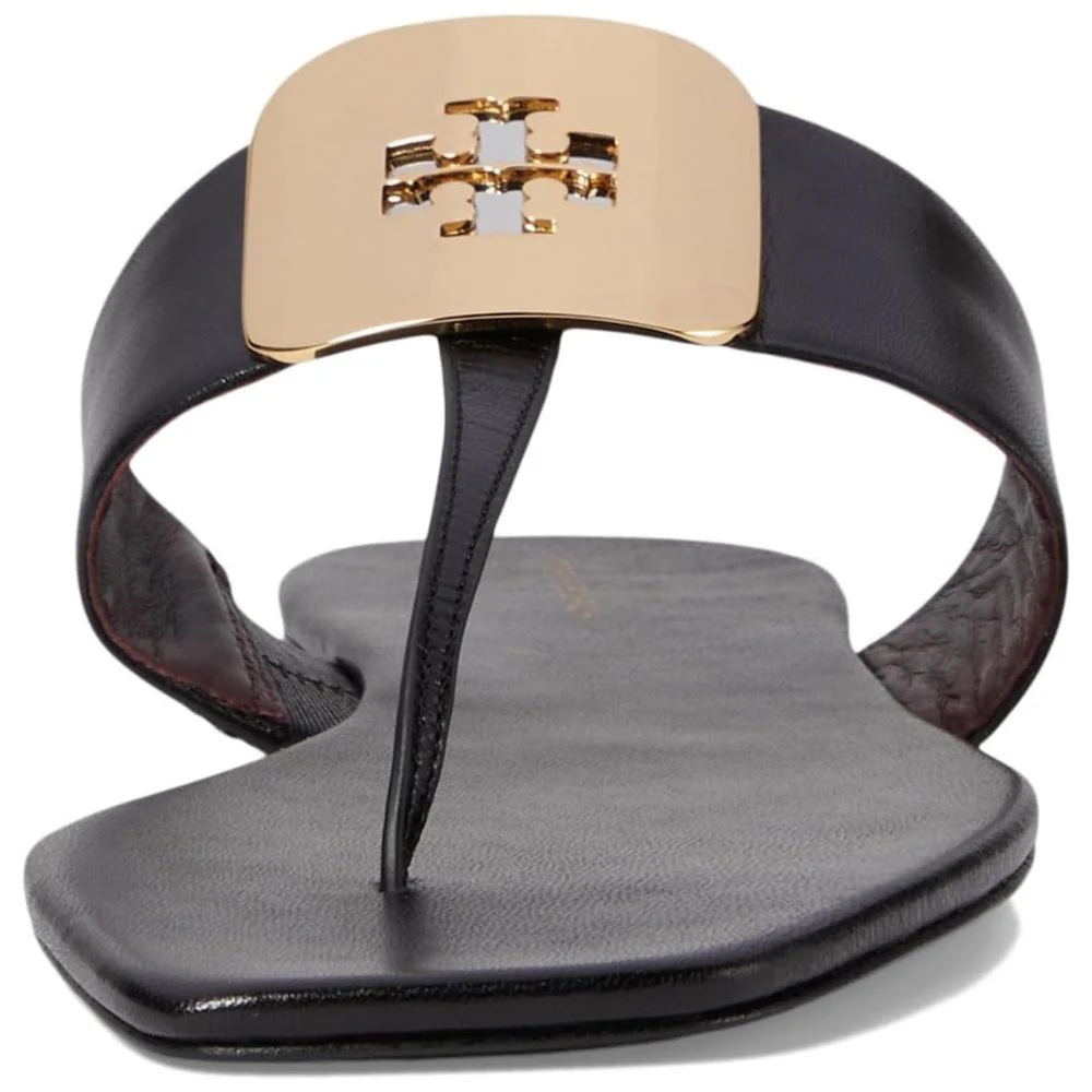 Tory Burch Georgia Leather Open Toe Sandal - Perfect Black - Image 2
