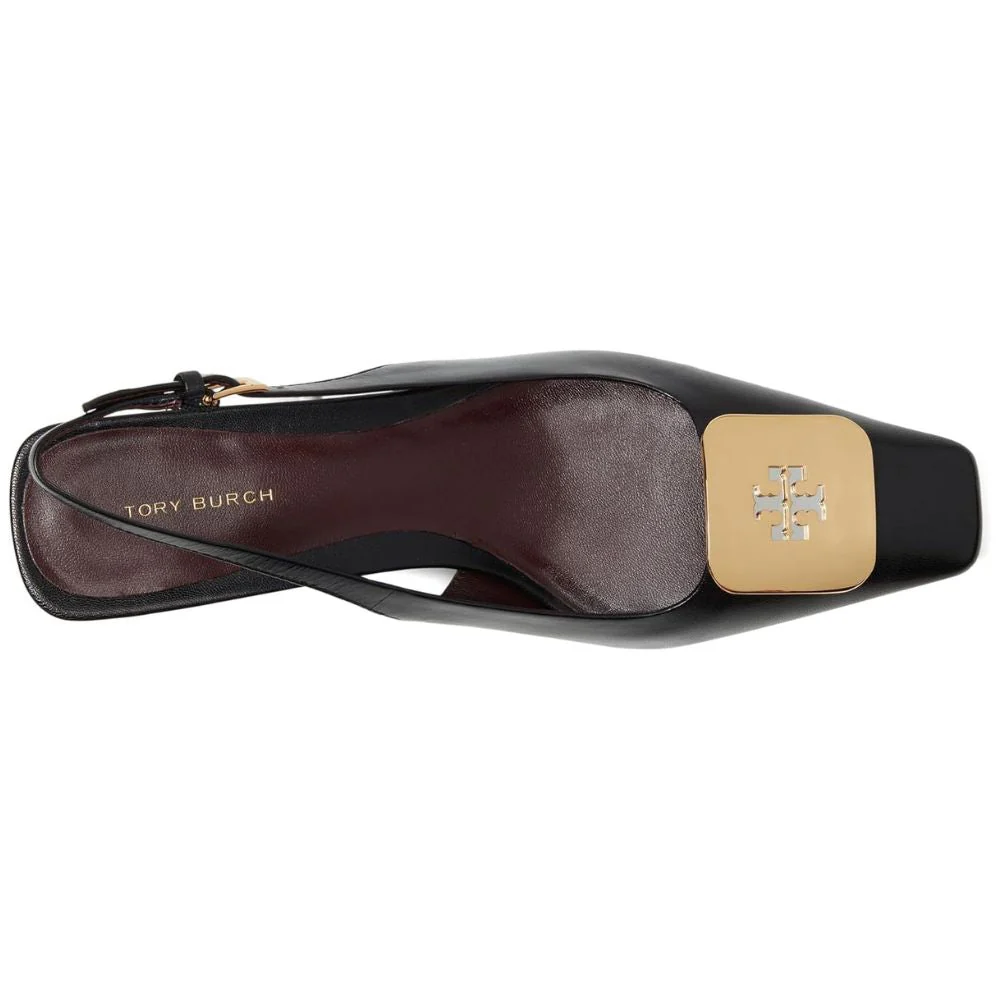 Tory Burch Georgia Leather Slingback 55mm Sandals - Perfect Black - Image 2
