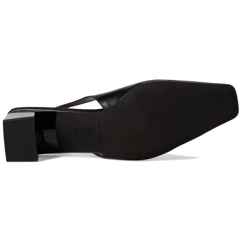 Tory Burch Georgia Leather Slingback 55mm Sandals - Perfect Black - Image 3