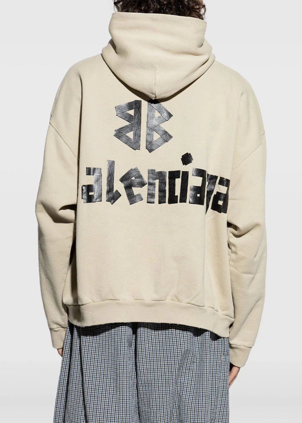 Balenciaga Ripped Pocket Hoodie - Beige - Image 5