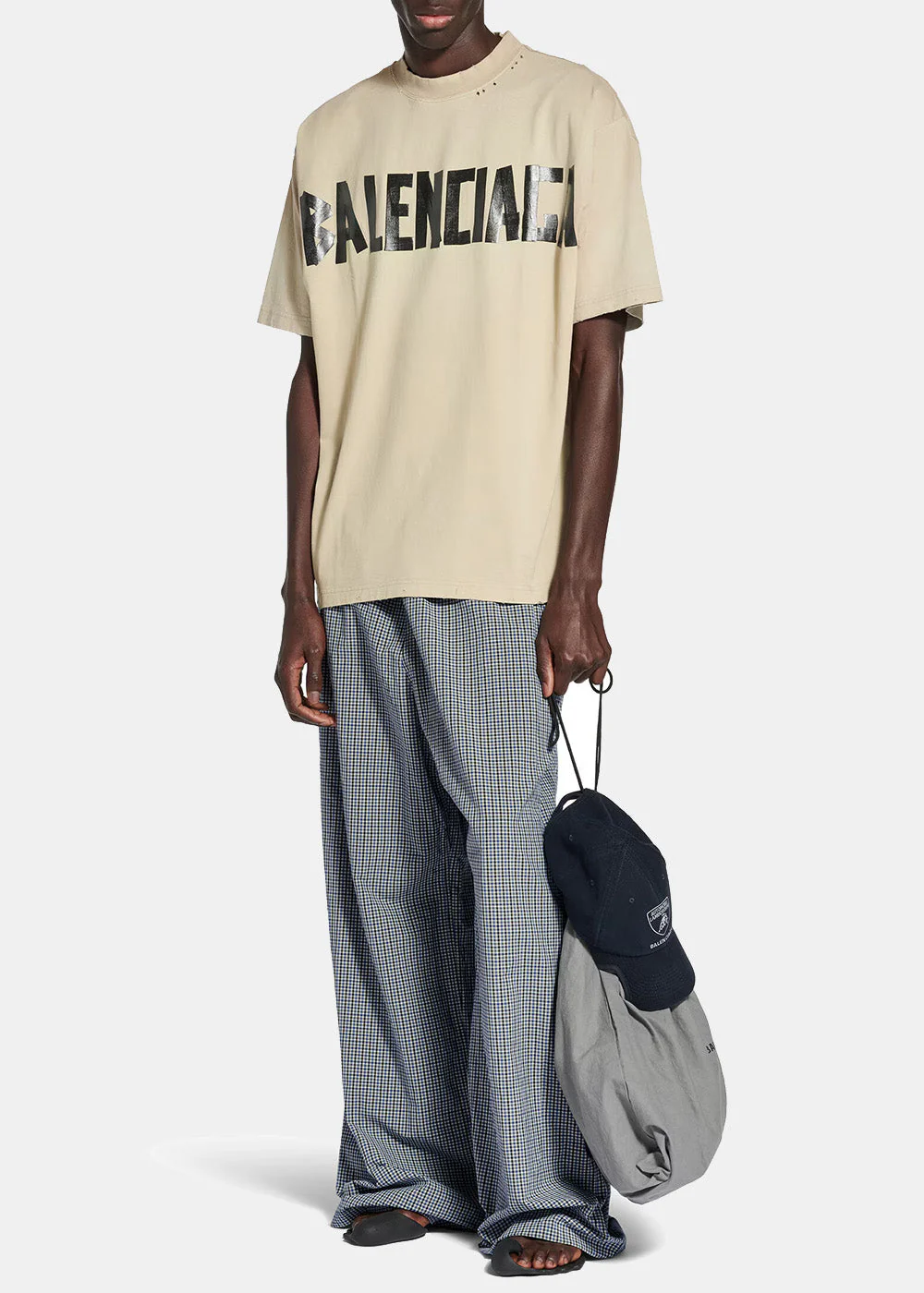 Balenciaga Tape Type Dry Jersey T-Shirt - Beige - Image 3