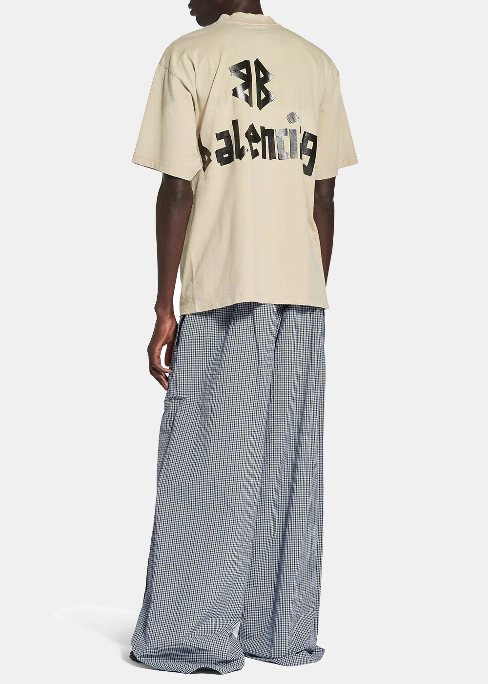 Balenciaga Tape Type Dry Jersey T-Shirt - Beige - Image 4
