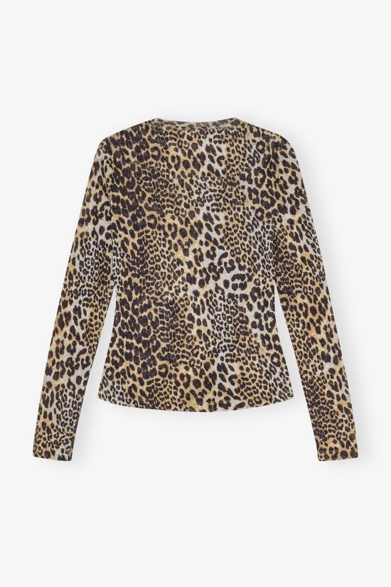 Ganni Leopard Blouse - Leopard - Image 3