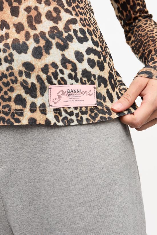 Ganni Leopard Blouse - Leopard - Image 6