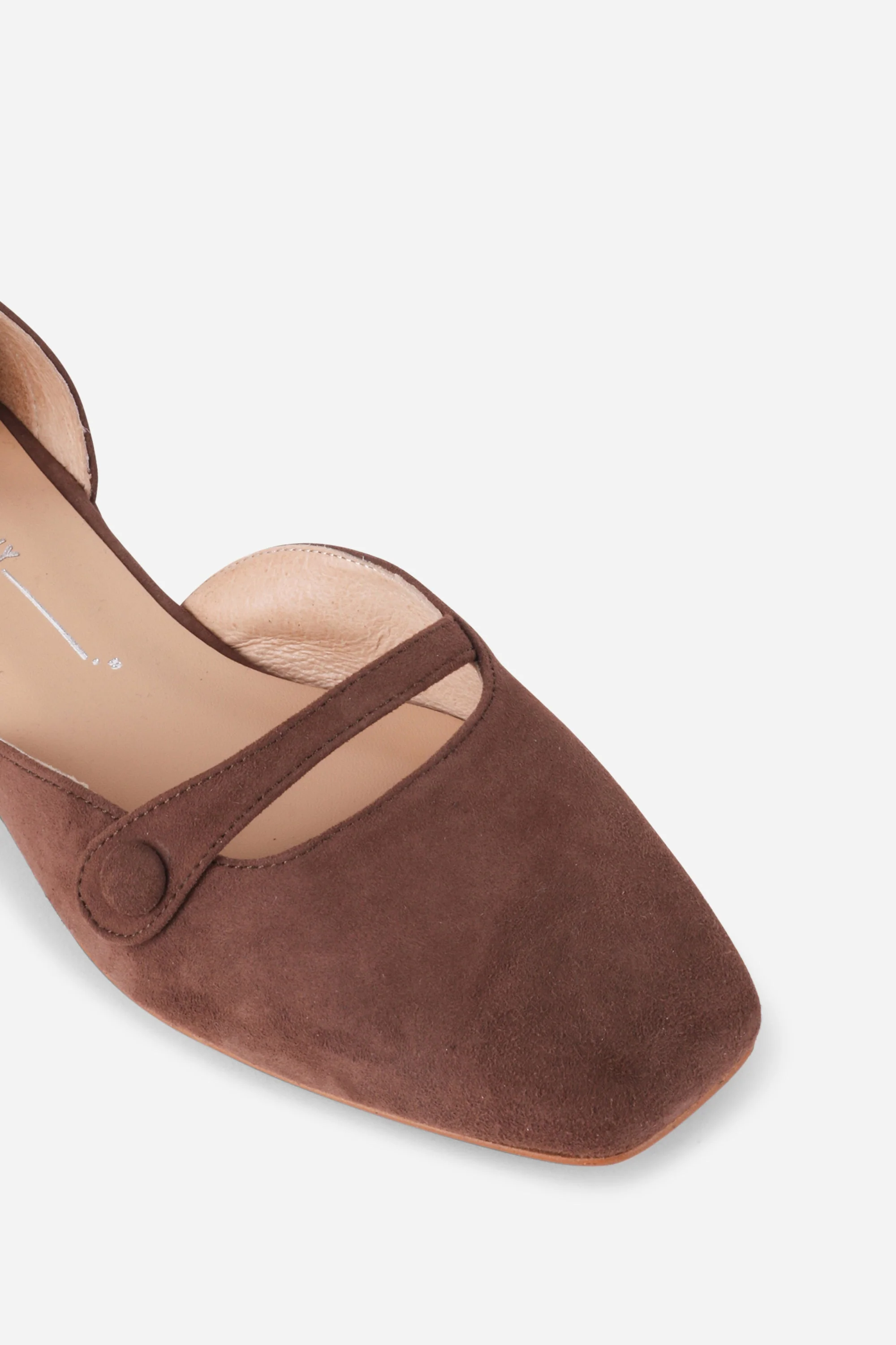 INTENTIONALLY __________. Iris Suede Mary Jane Flat - Chocolate - Image 4