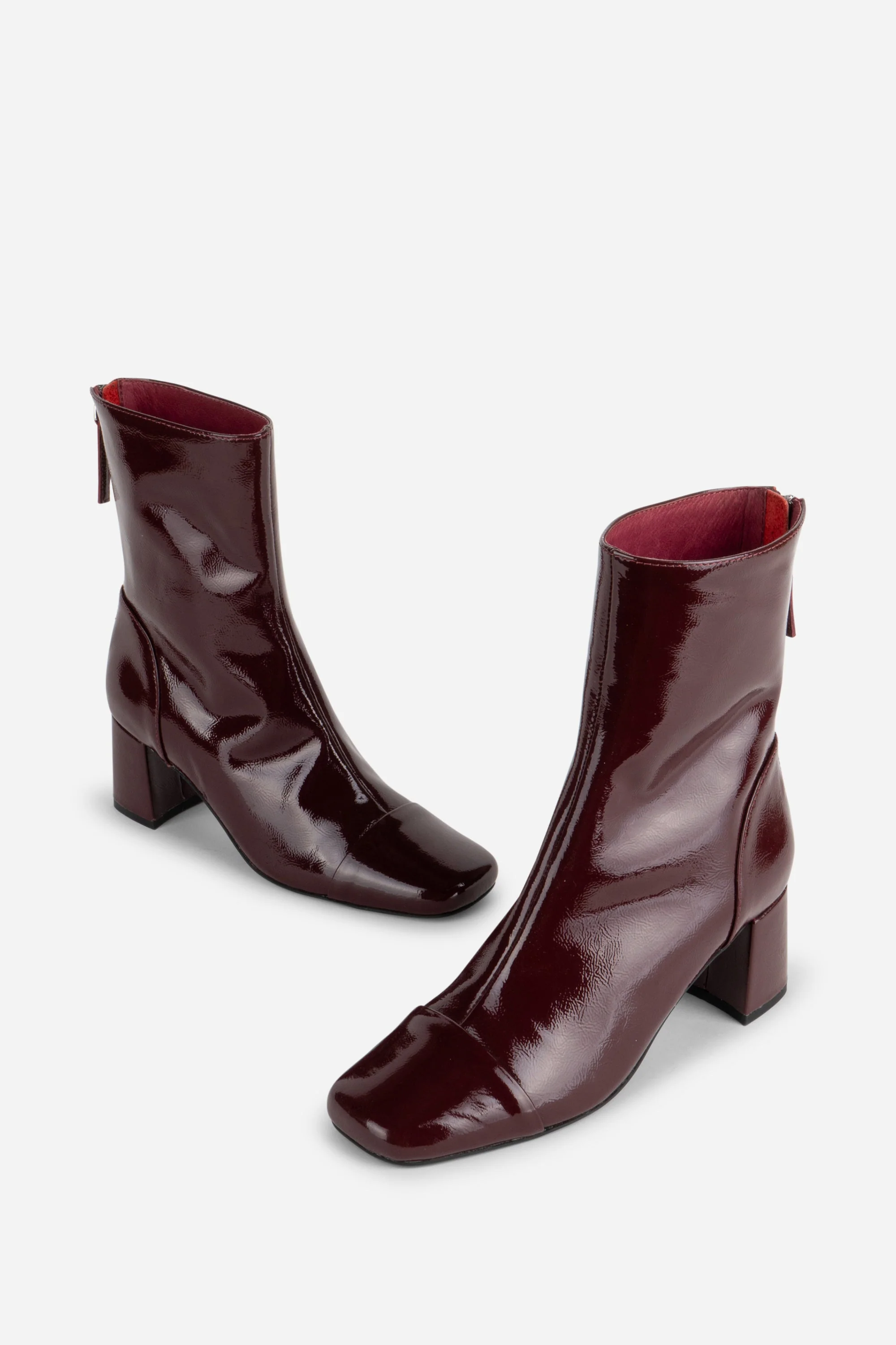 INTENTIONALLY __________. Mila Patent Leather Ankle Boot - Image 3