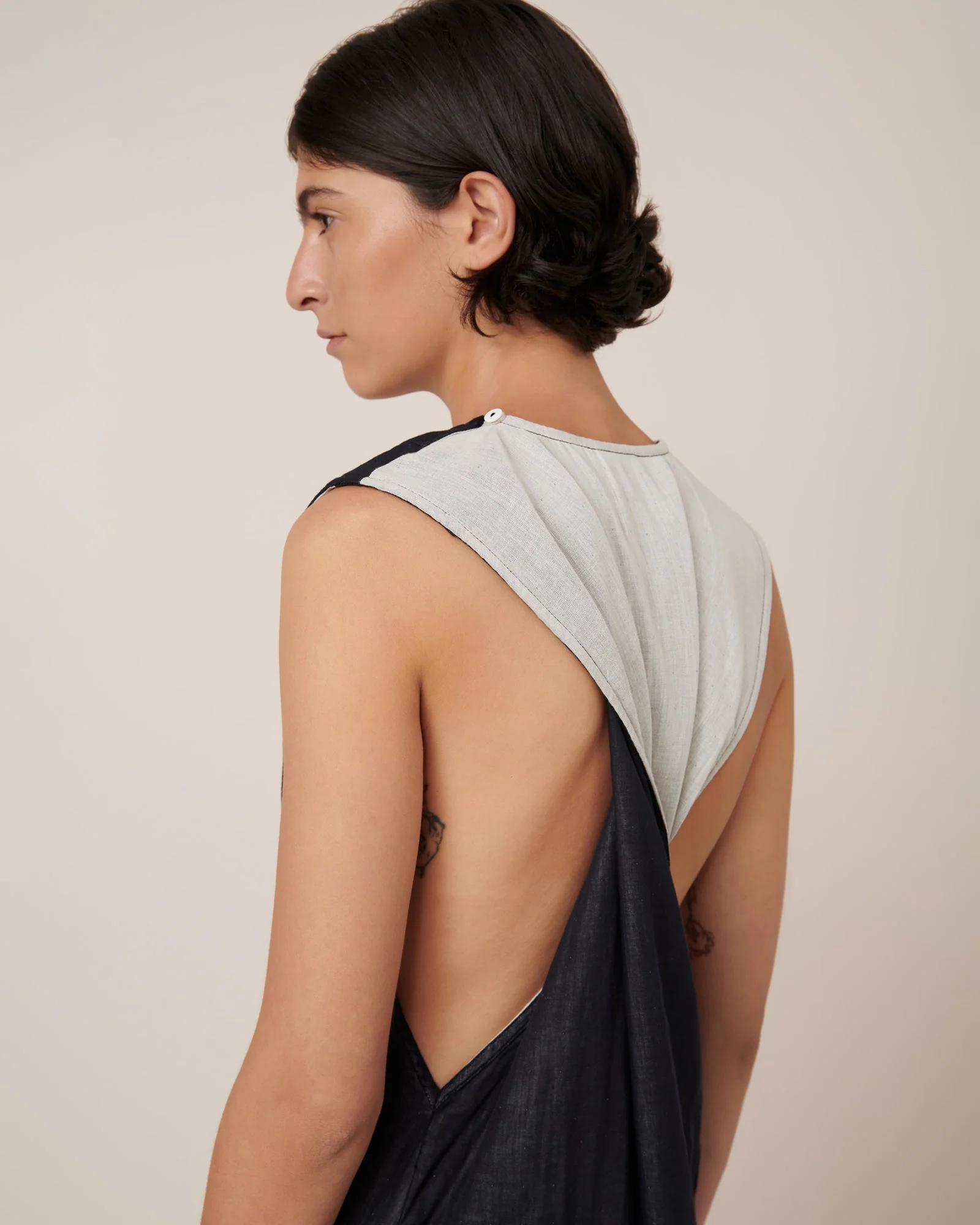 Kowtow Ensemble Dress - Black-Ecru - Image 2