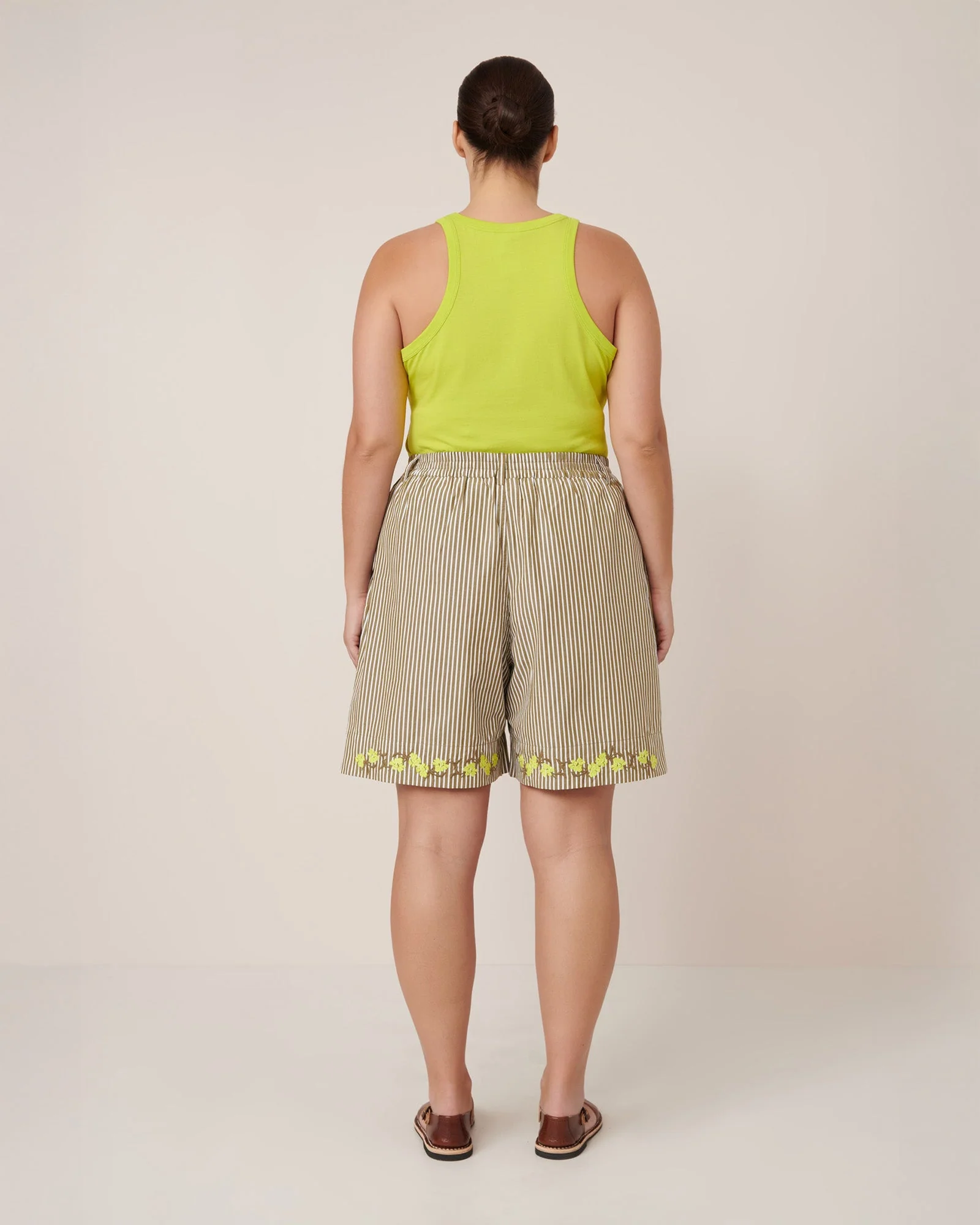 Kowtow Wildflower Shorts - Treetop Stripe - Image 2