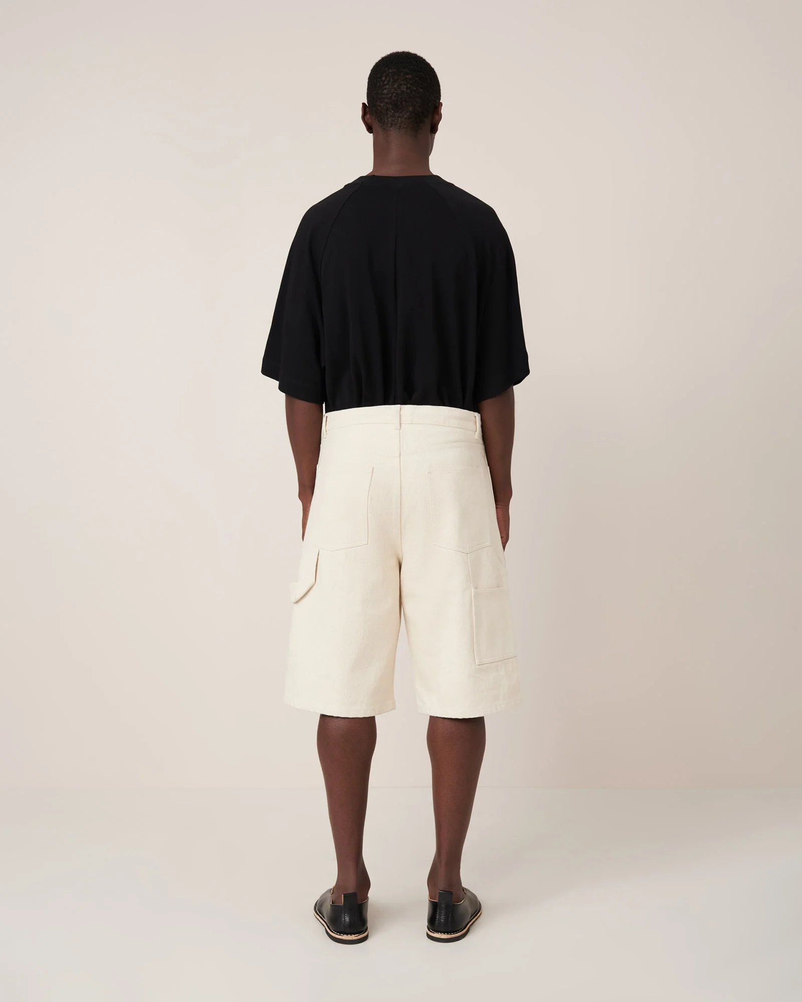 Kowtow Workwear Shorts - Ecru Denim - Image 5