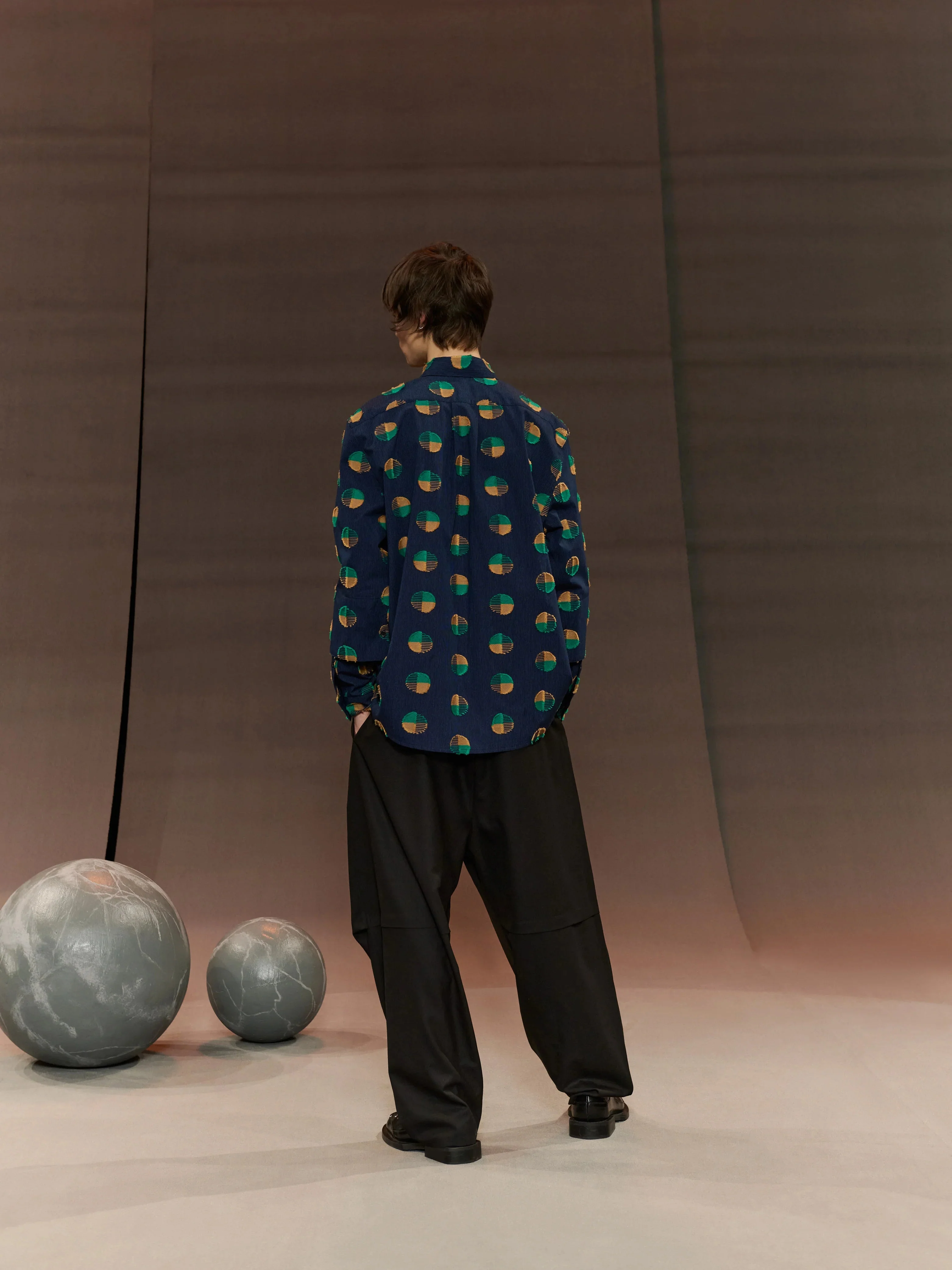Henrik Vibskov Blou Shirt - Dots Coupe - Image 2