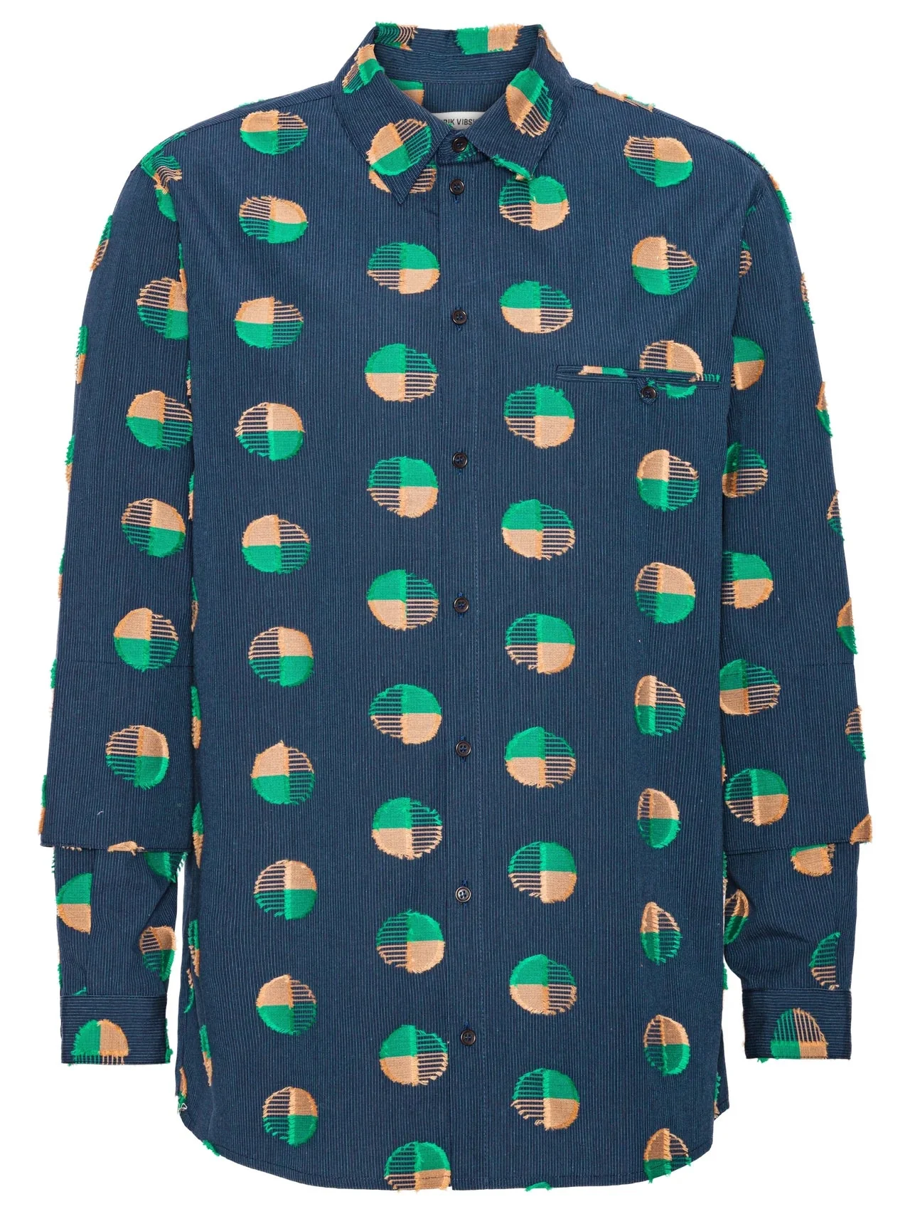 Henrik Vibskov Blou Shirt - Dots Coupe - Image 3