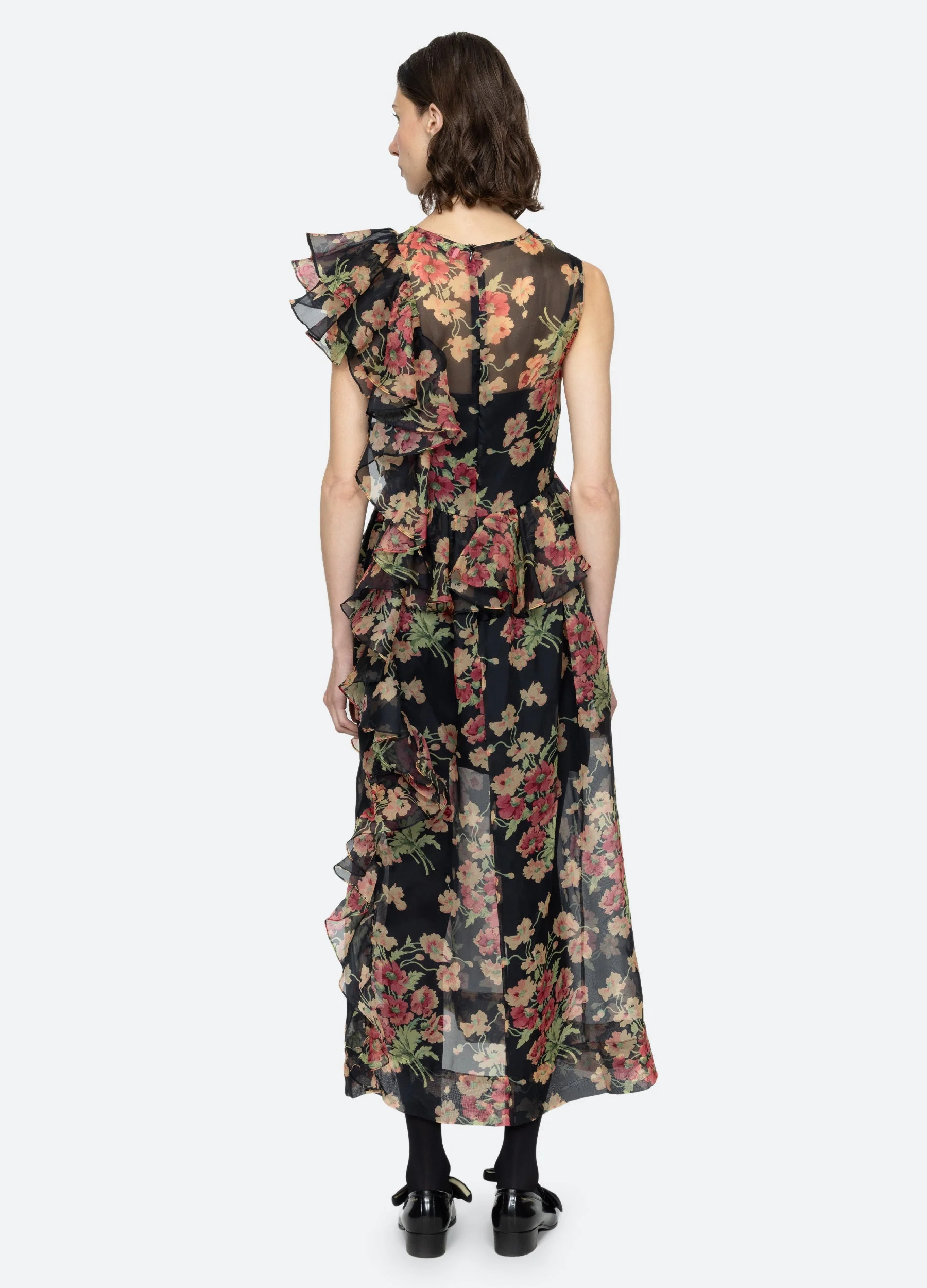 Sea NY Cornelia Midi Dress - Black - Image 3