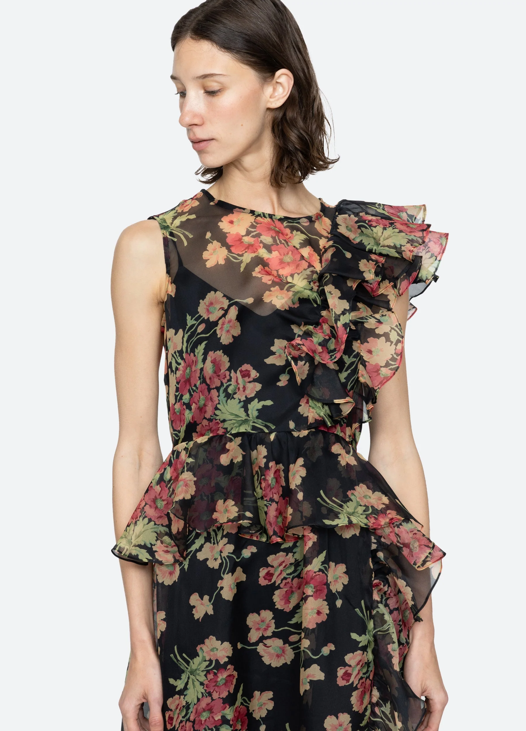 Sea NY Cornelia Midi Dress - Black - Image 8