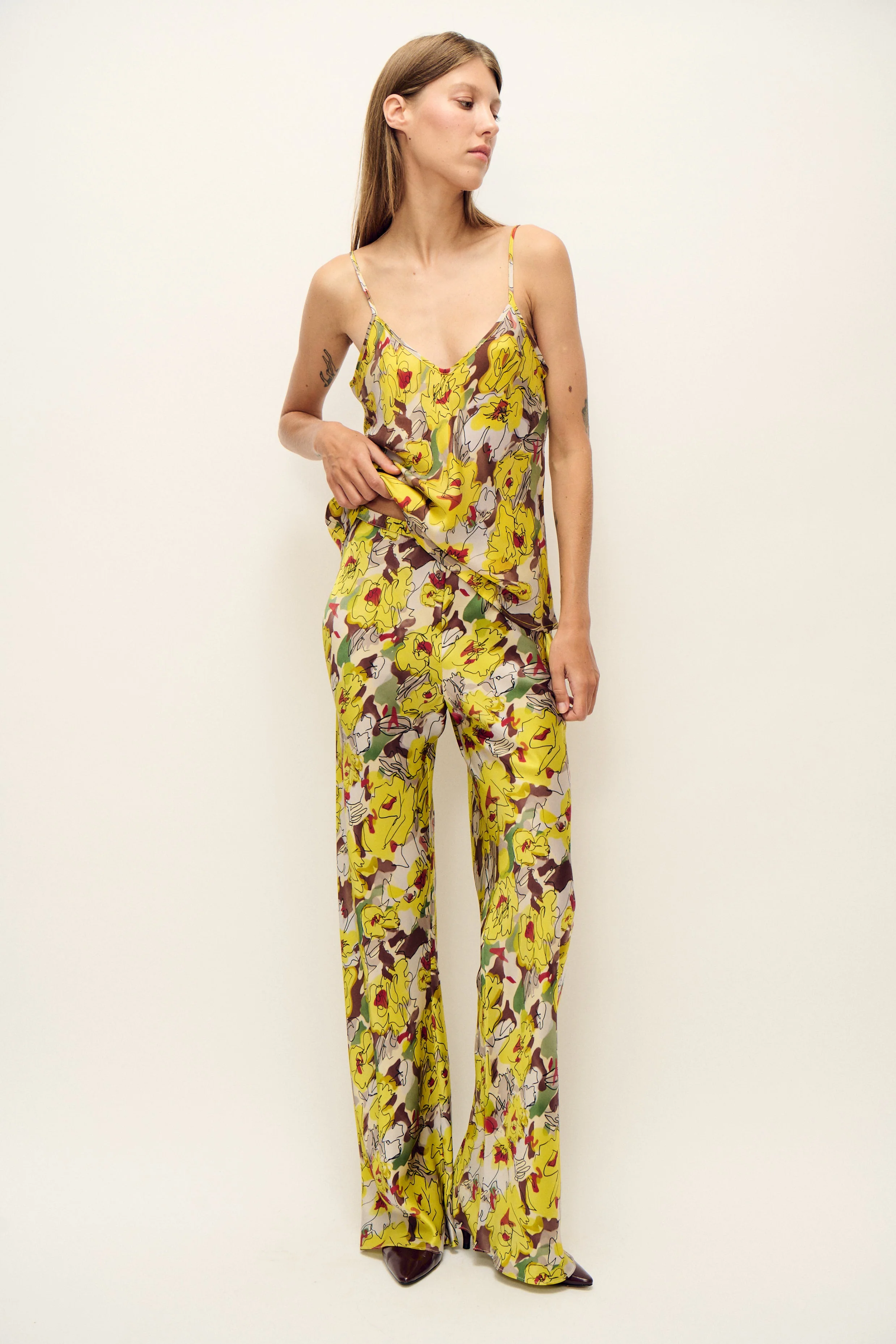 Silk Laundry Bias Cut Cami - Sunflower Floral - Image 2