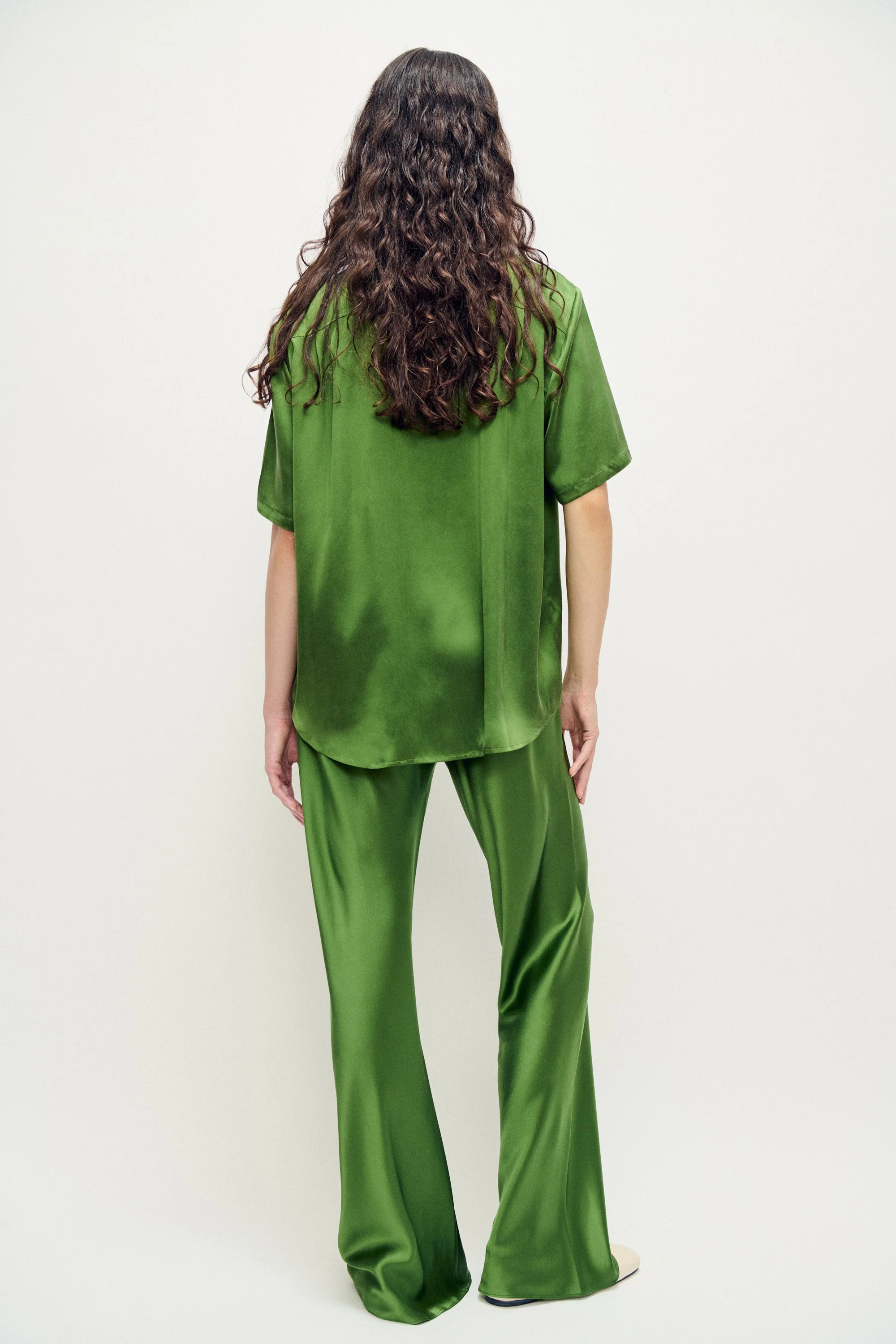 Silk Laundry Bias Cut Pants - Fields - Image 3