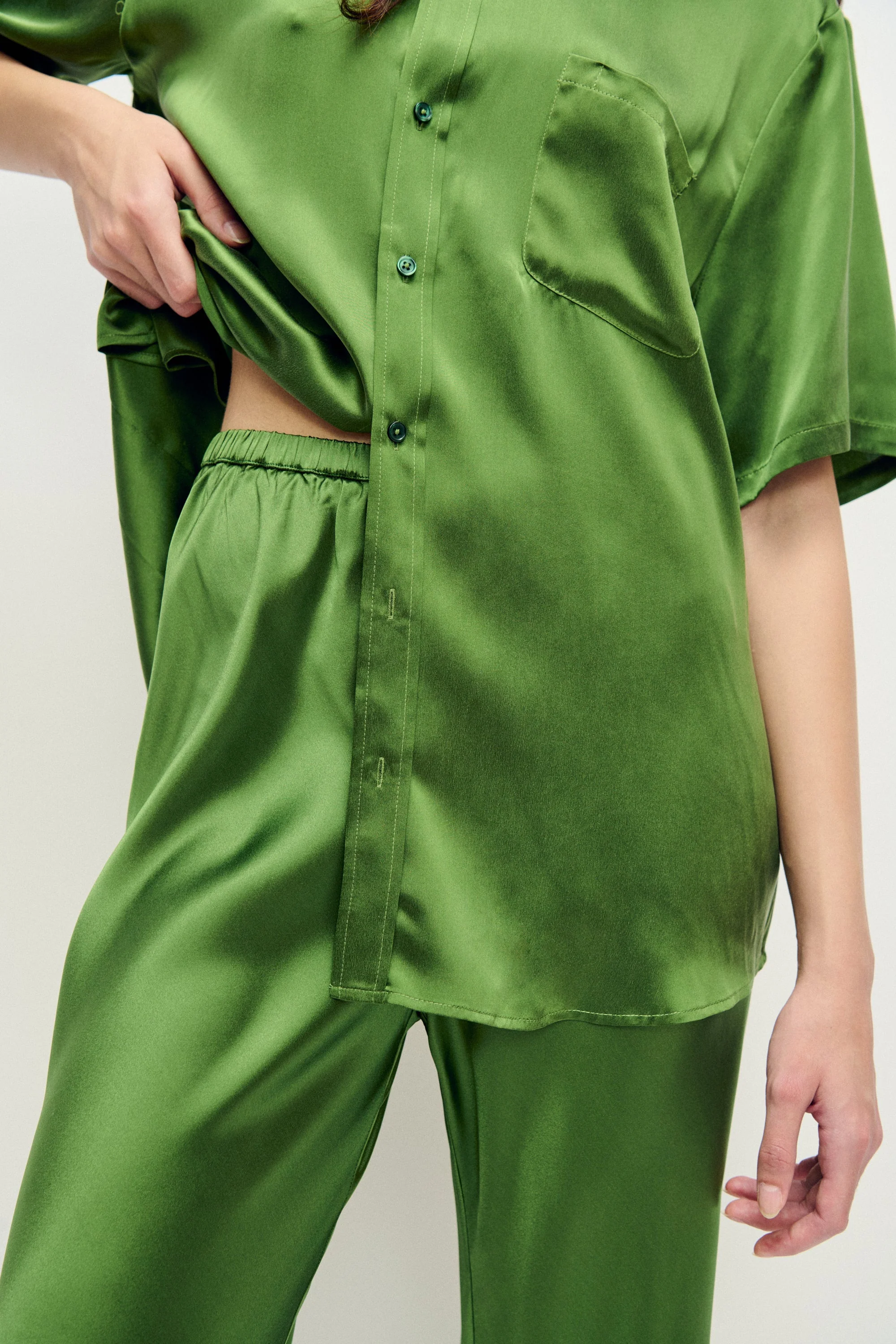 Silk Laundry Bias Cut Pants - Fields - Image 4