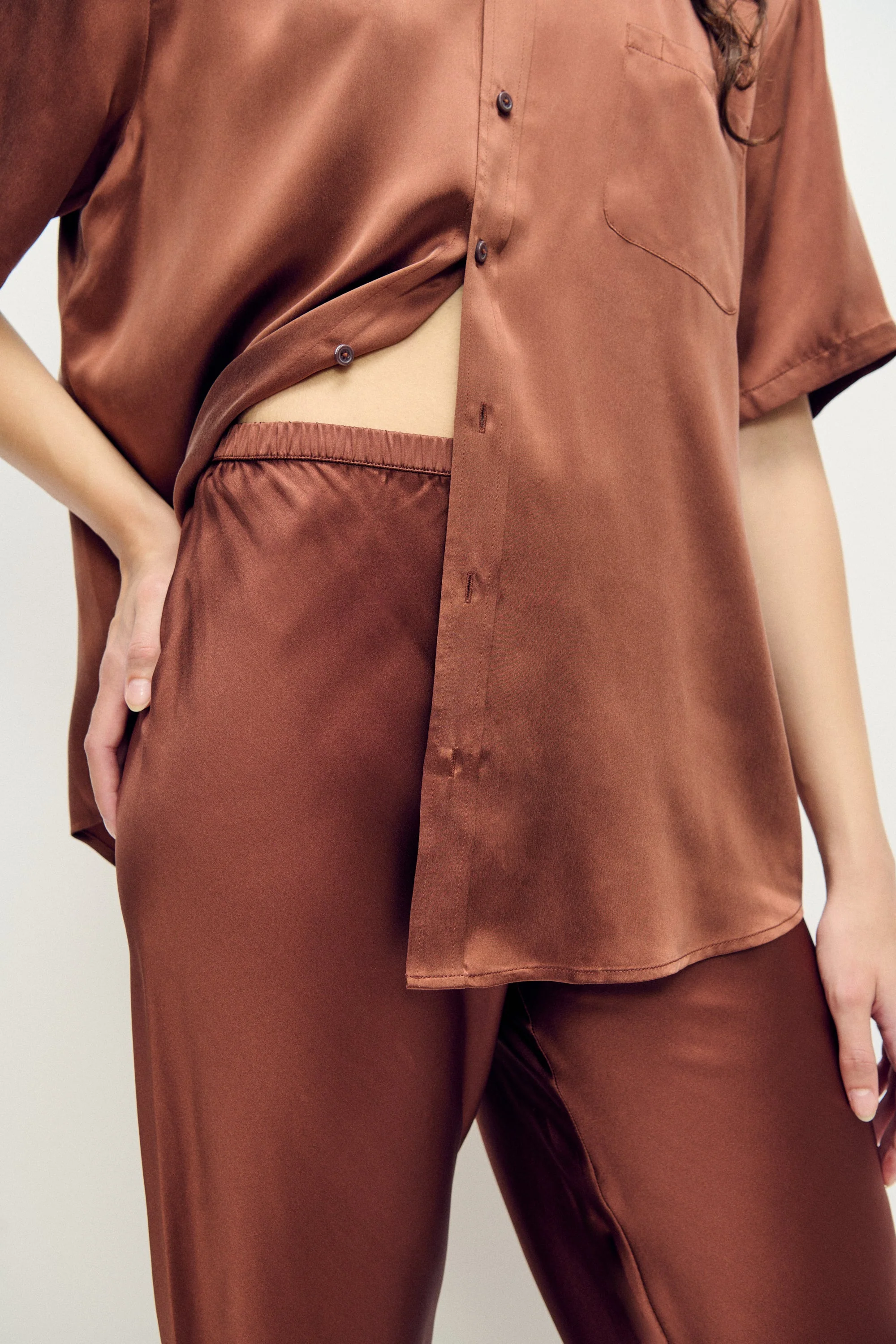 Silk Laundry Bias Cut Pants - Root - Image 4