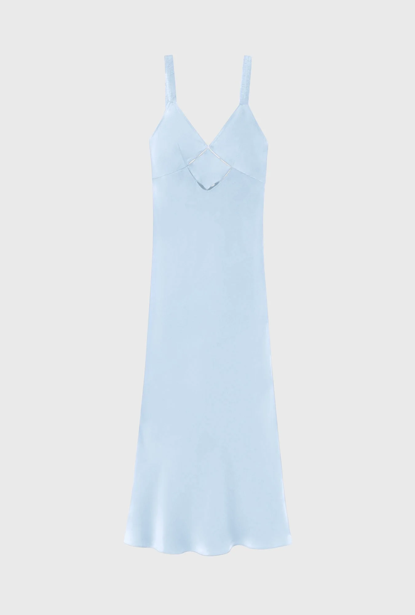 Silk Laundry Diamond Deco Ruched Dress - Cornflower