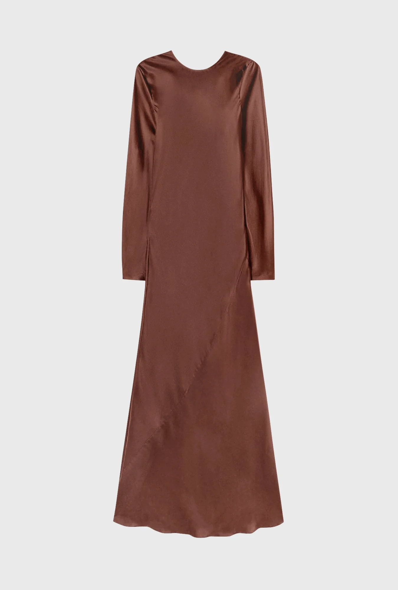Silk Laundry Full Sleeve Bias Dress - Root