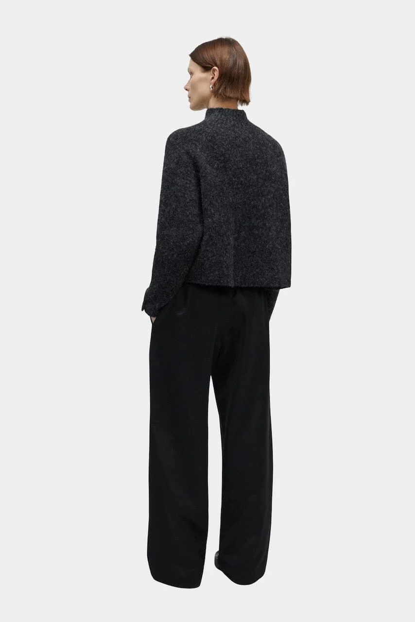 Cordera Baby Alpaca Polo Sweater - Anthracite - Image 3