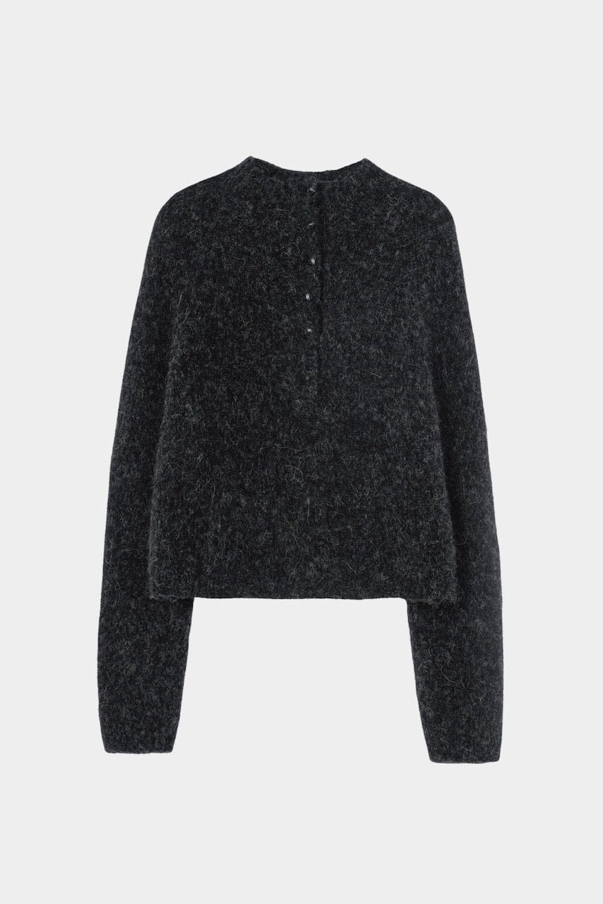 Cordera Baby Alpaca Polo Sweater - Anthracite - Image 4