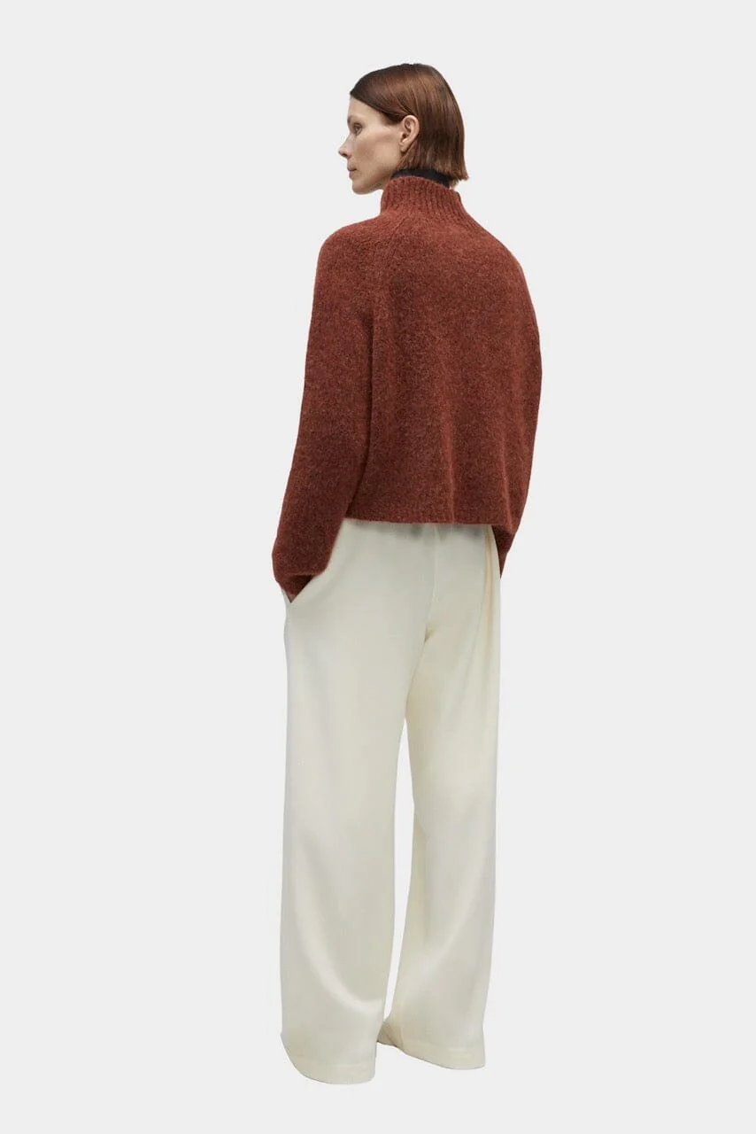 Cordera Baby Alpaca Polo Sweater - Terracotta - Image 3