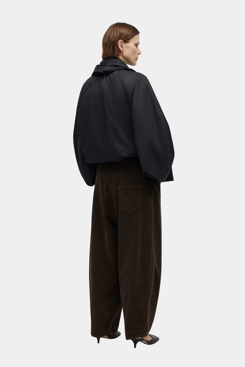 Cordera Corduroy Baggy Pants - Brown - Image 3