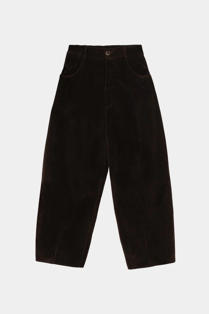 Cordera Corduroy Baggy Pants - Brown - Image 4