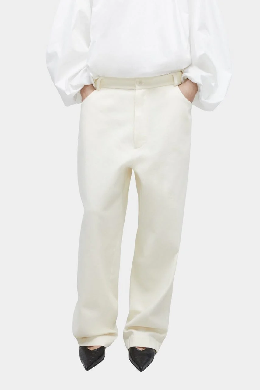 Cordera Cotton Straight Pants - Natural - Image 2