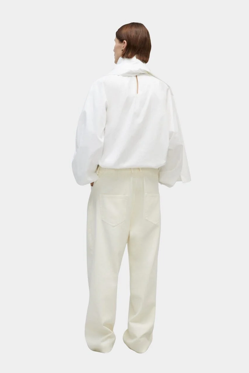 Cordera Cotton Straight Pants - Natural - Image 3